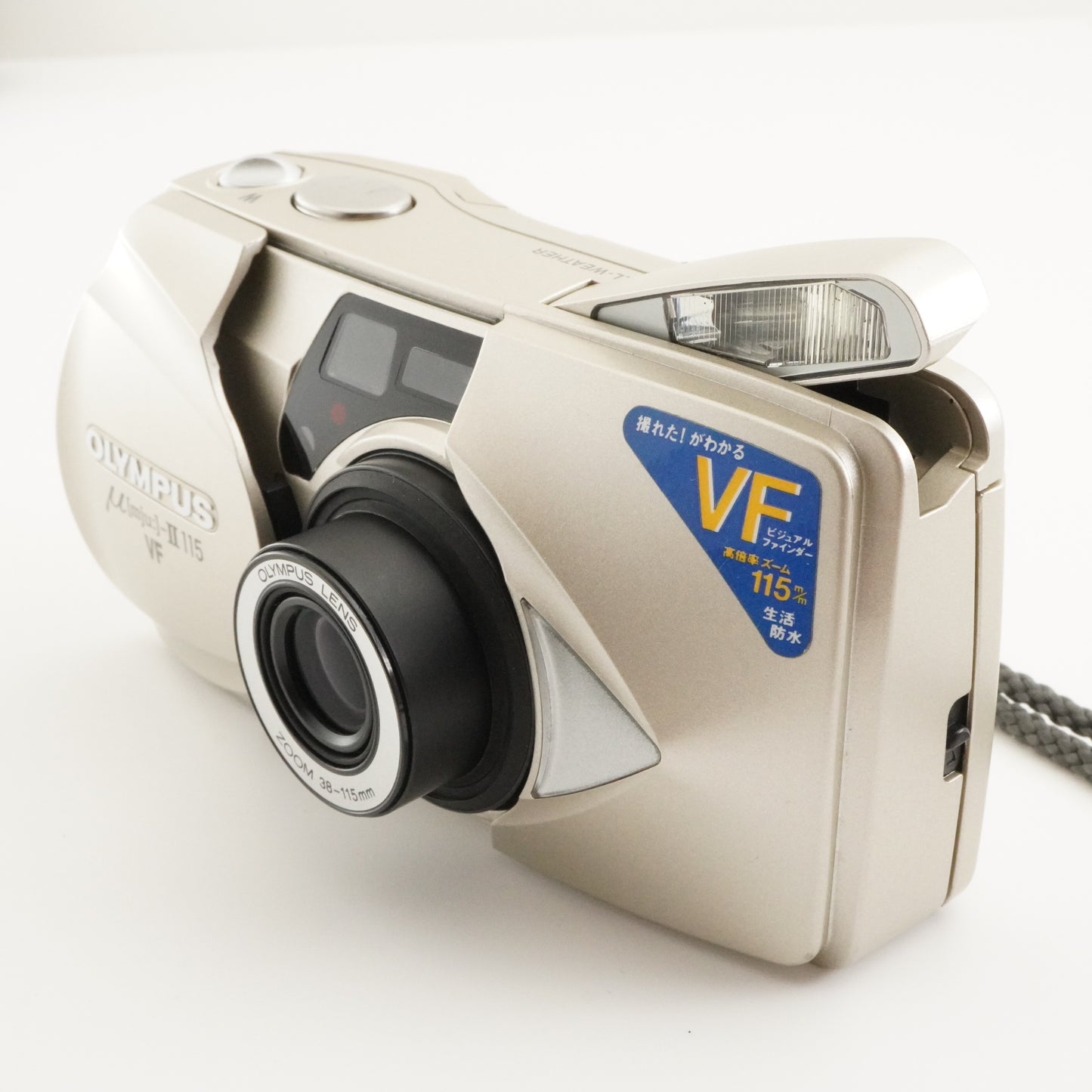 OLYMPUS mju II 115 VF [mju:] + Case Point & Shoot Film Camera from Japan #4983