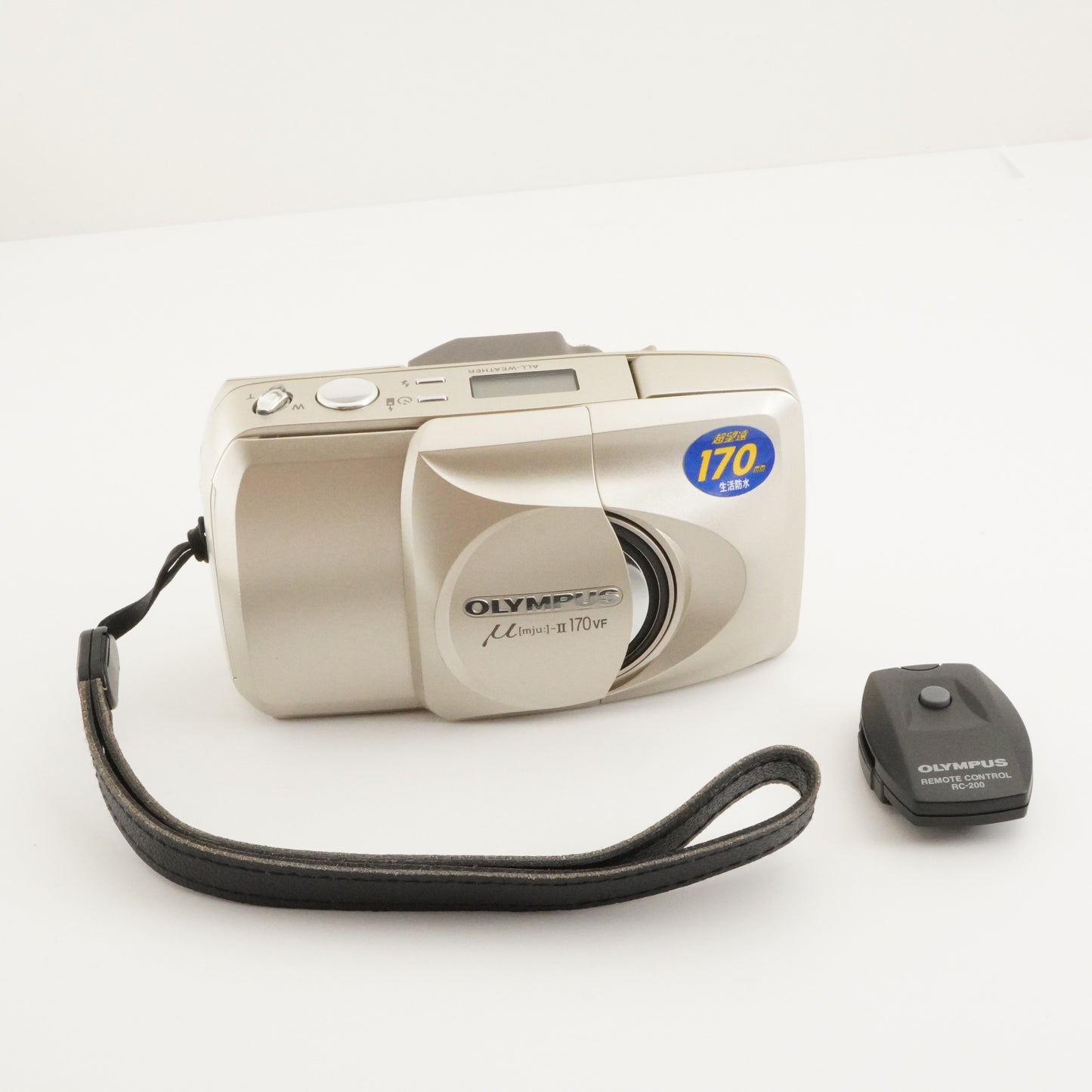 OLYMPUS mju II 170VF [mju:] + RC-200 Point & Shoot Film Camera from Japan #5546