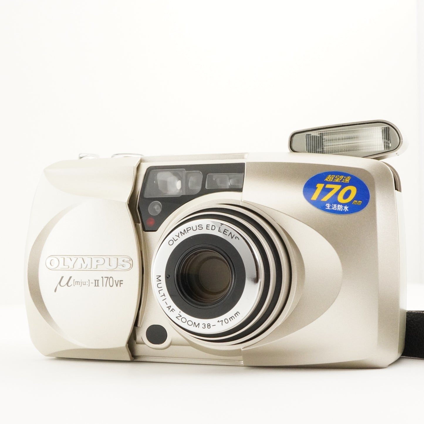 OLYMPUS mju II 170VF [mju:] + RC-200 Point & Shoot Film Camera from Japan #5546