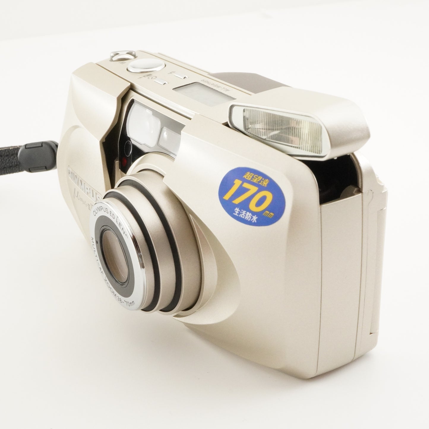 OLYMPUS mju II 170VF [mju:] + RC-200 Point & Shoot Film Camera from Japan #5546