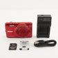 Nikon COOLPIX S6800 Red With 4GB SDHC Card Digital Camera from Japan #4006