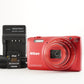 Nikon COOLPIX S6800 Red With 4GB SDHC Card Digital Camera from Japan #4006