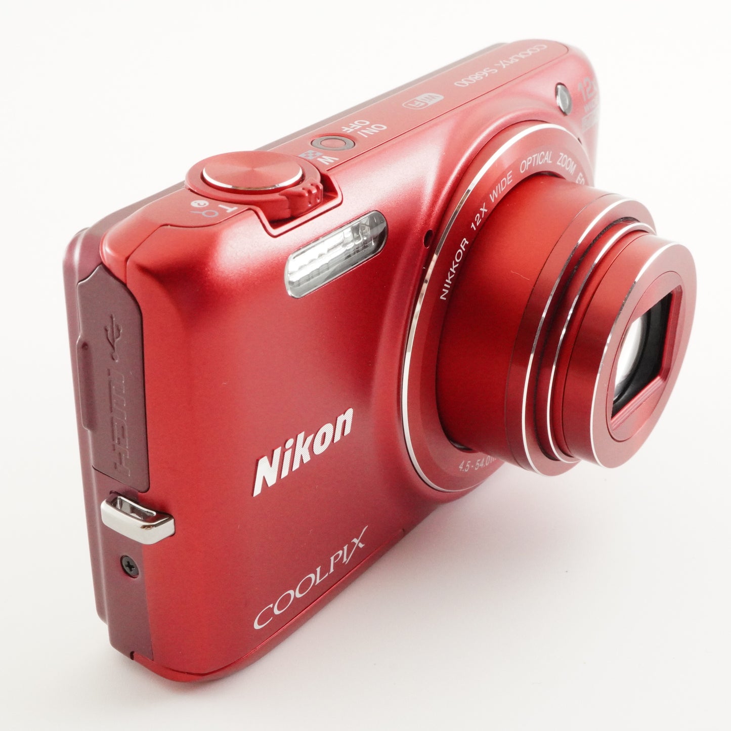Nikon COOLPIX S6800 Red With 4GB SDHC Card Digital Camera from Japan #4006