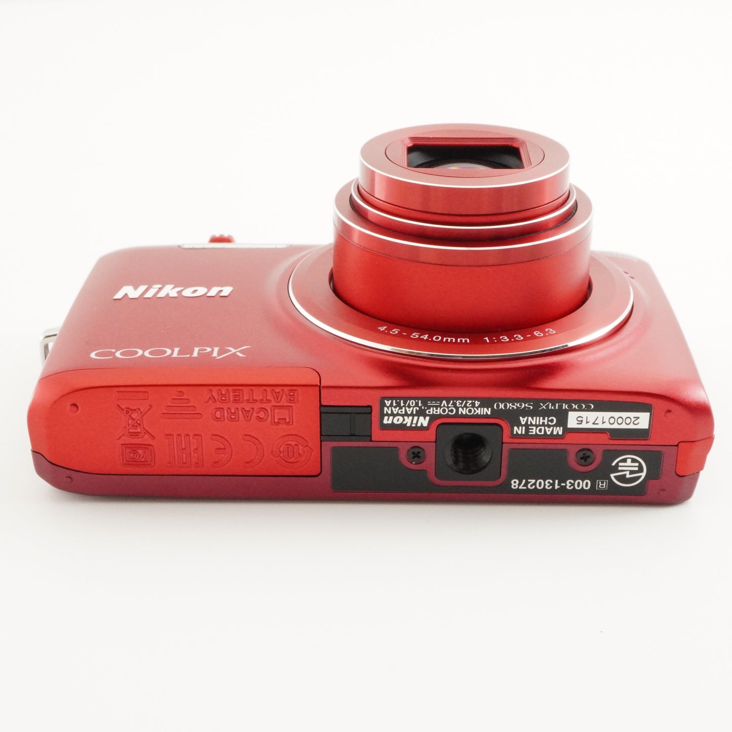 Nikon COOLPIX S6800 Red With 4GB SDHC Card Digital Camera from Japan #4006