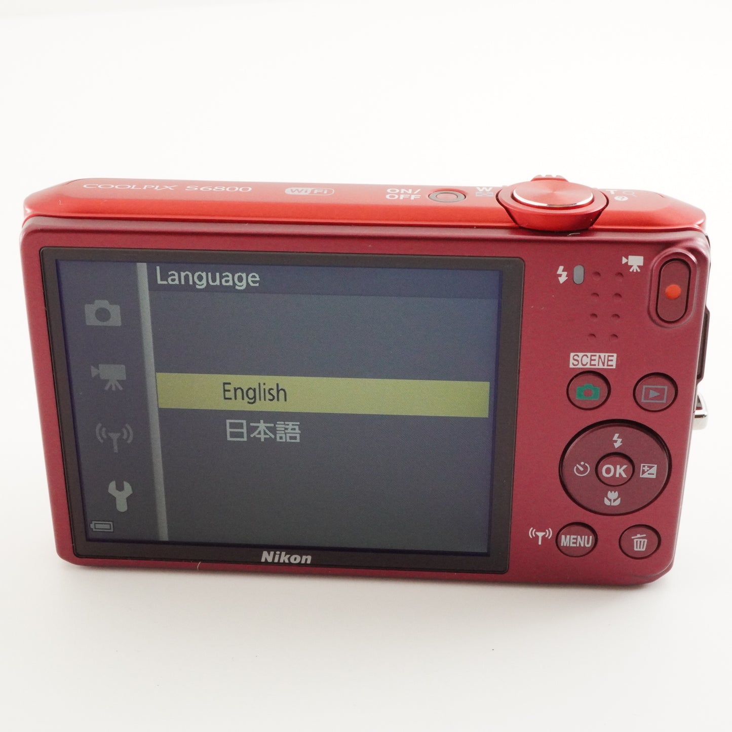 Nikon COOLPIX S6800 Red With 4GB SDHC Card Digital Camera from Japan #4006