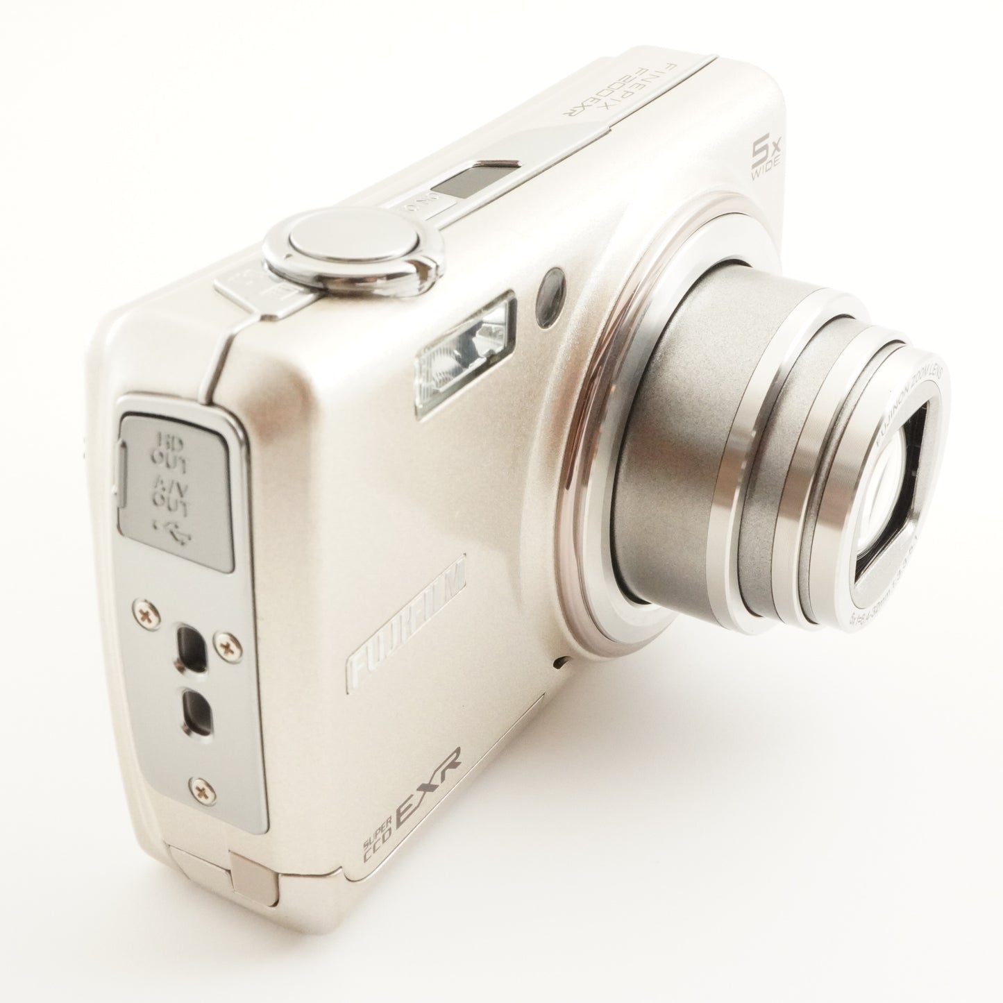 FUJIFILM FINEPIX F200 EXR Silver In Box With 4GB SDHC Card from Japan #6882