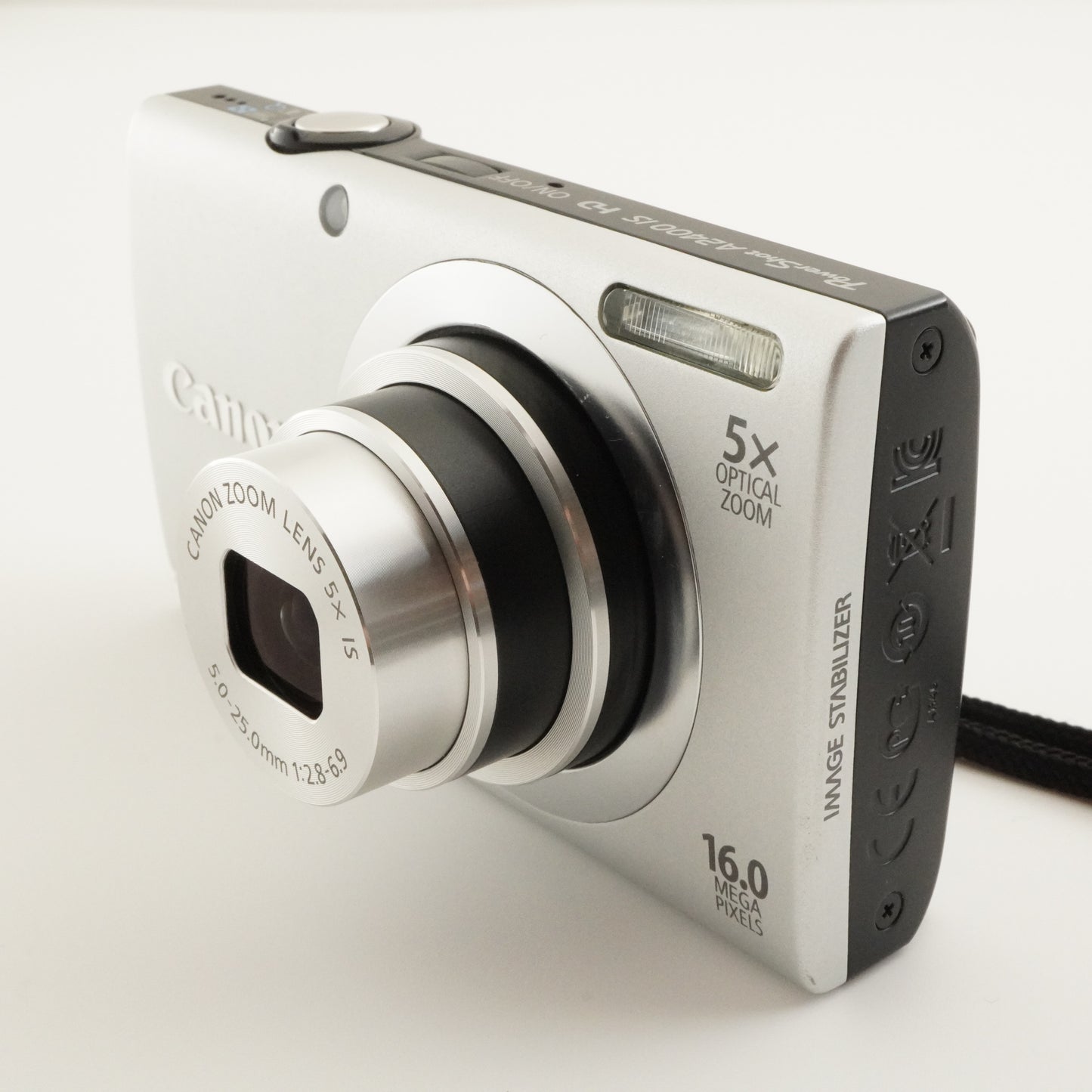 Canon PowerShot A2400 IS Silver In Box With 4GB SDHC Card from Japan #6960