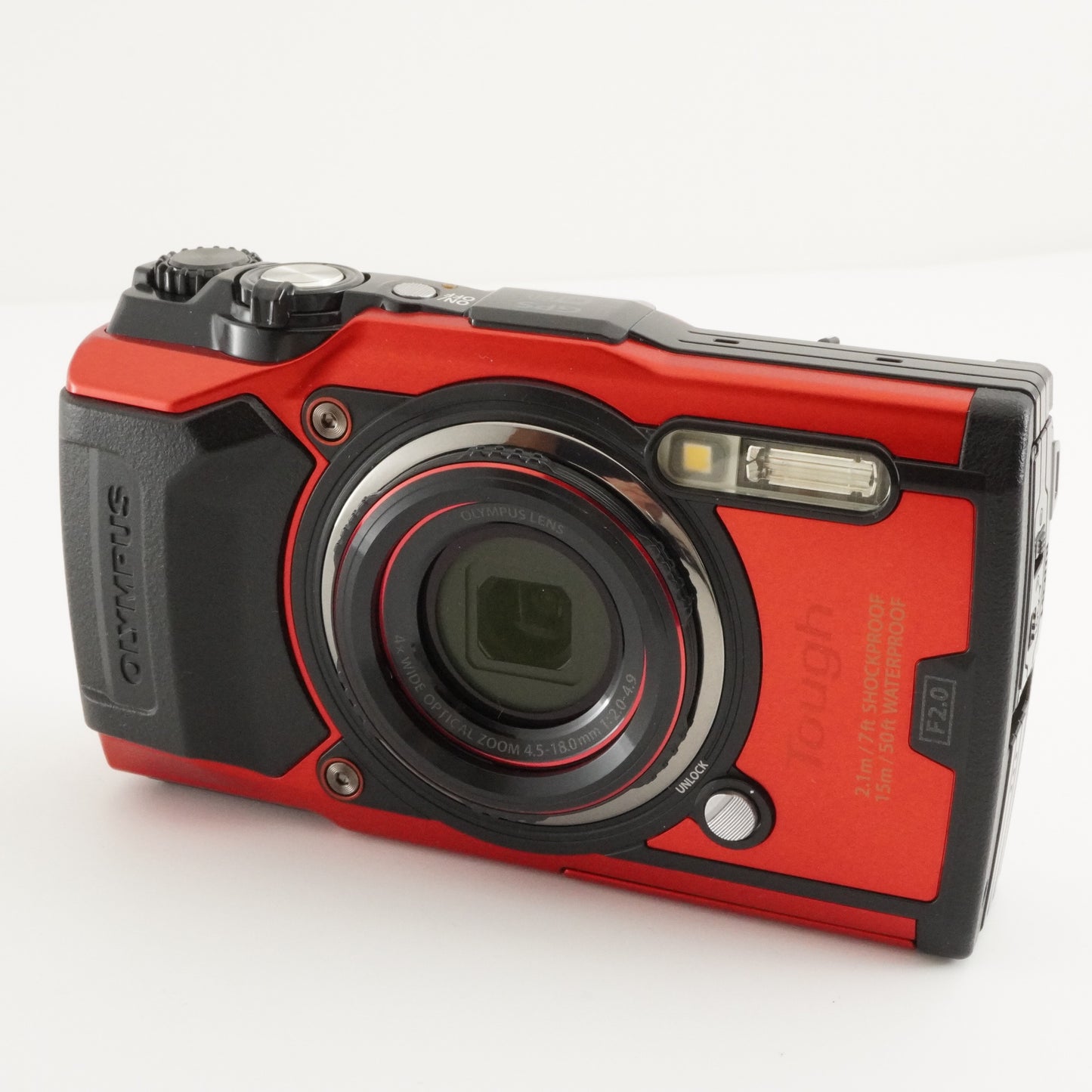 OLYMPUS Tough TG-6 Red With 4GB SDHC Card Digital Camera from Japan #3725