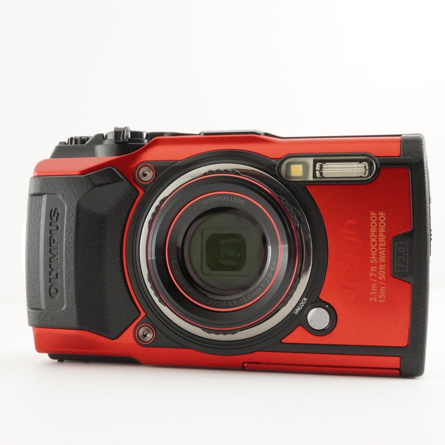 OLYMPUS Tough TG-6 Red With 4GB SDHC Card Digital Camera from Japan #3725