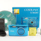 Nikon COOLPIX S3600 Blue In Box + 4GB SDHC Card Digital Camera from Japan #2548