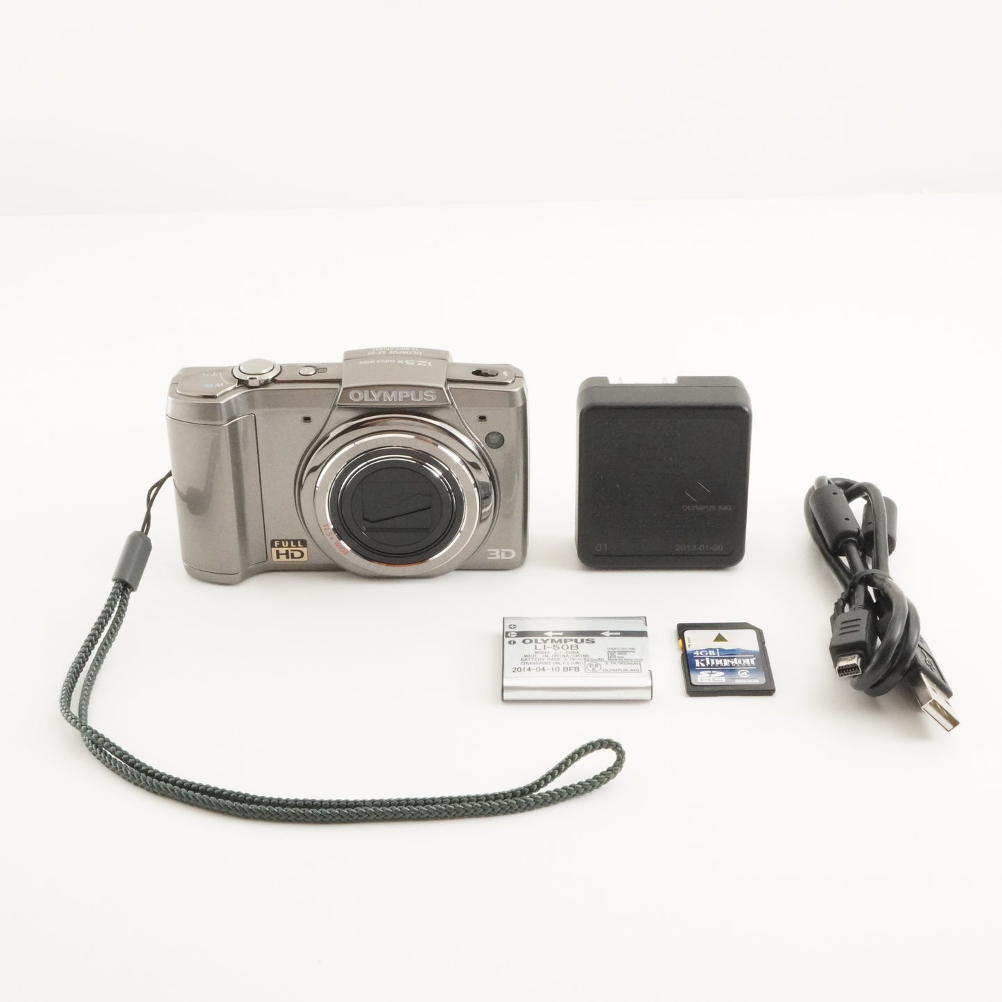 OLYMPUS SZ-20 Silver With 4GB SDHC Card Digital Camera from Japan #5645