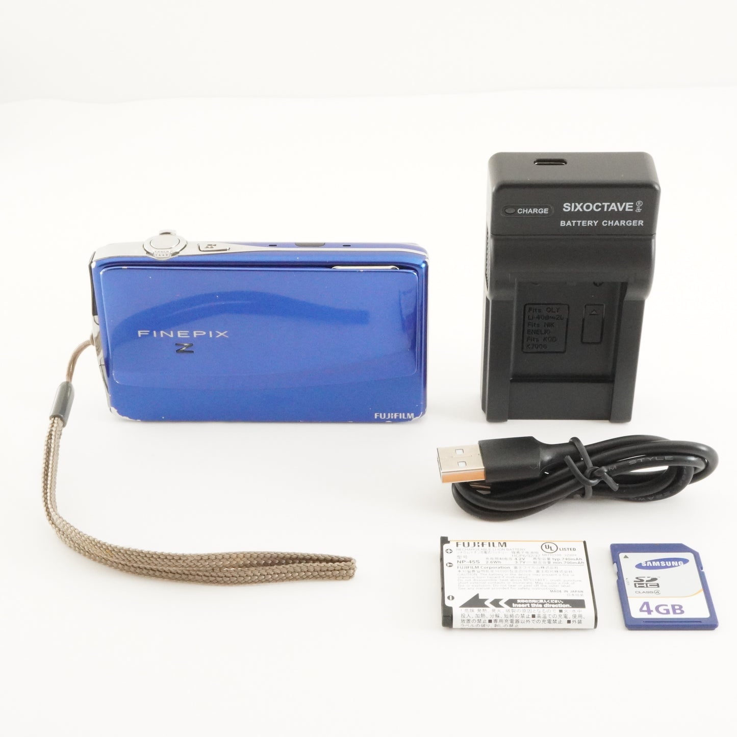 FUJIFILM FINEPIX Z900 EXR Blue + 4GB SDHC Card Digital Camera from Japan #7315