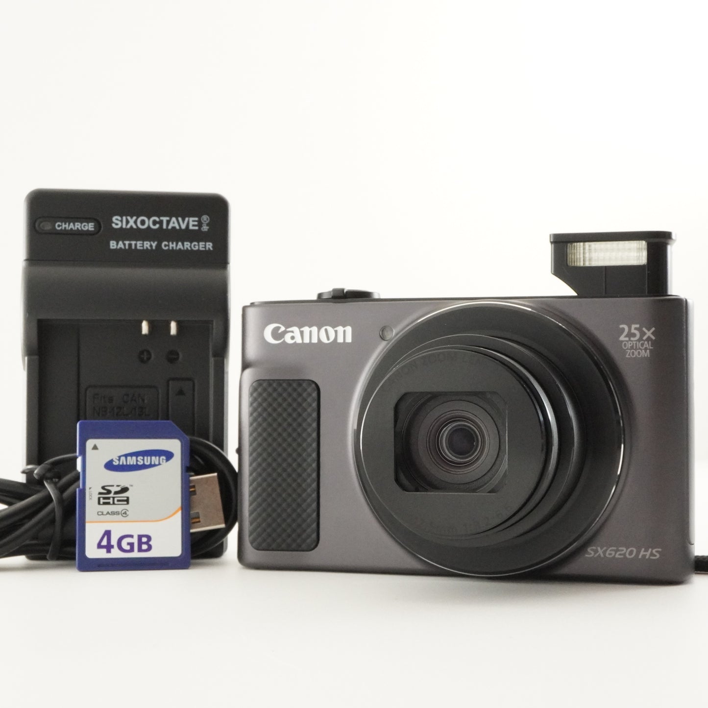 Canon PowerShot SX620 HS Black + 4GB SDHC Card Digital Camera from Japan #7355