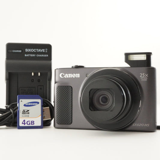 Canon PowerShot SX620 HS Black + 4GB SDHC Card Digital Camera from Japan #7355