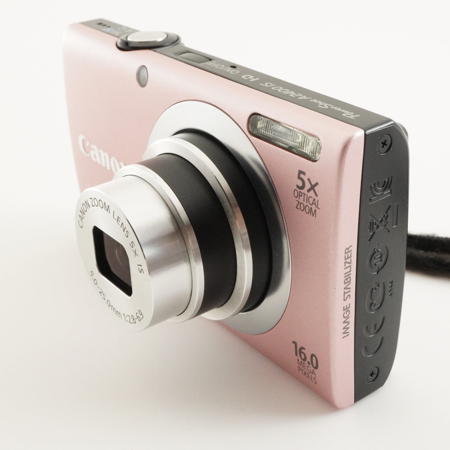 Canon PowerShot A2400 IS Pink With 4GB SDHC Card Digital Camera from Japan #7365