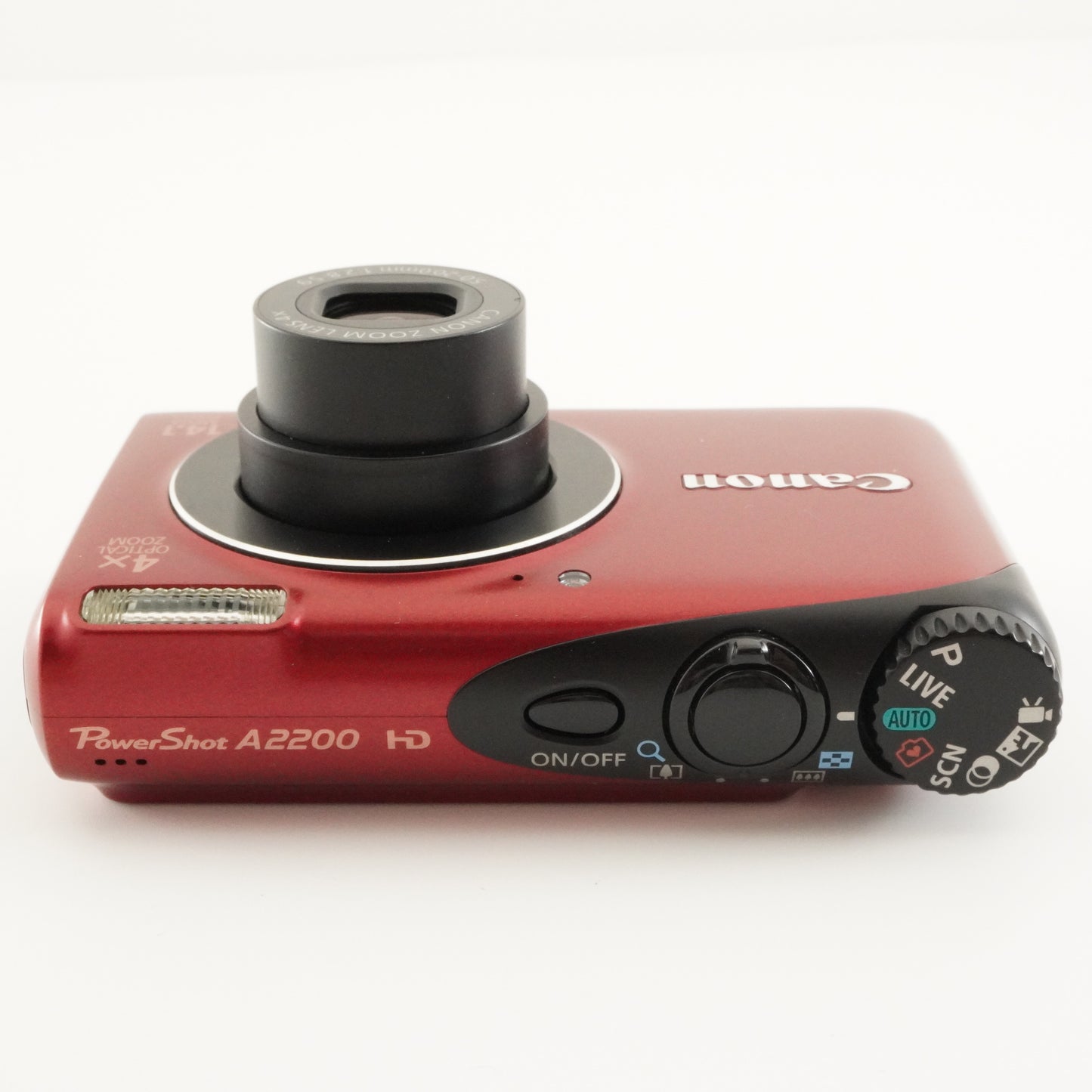 Canon PowerShot A2200 Red With 4GB SDHC Card Digital Camera from Japan #7313