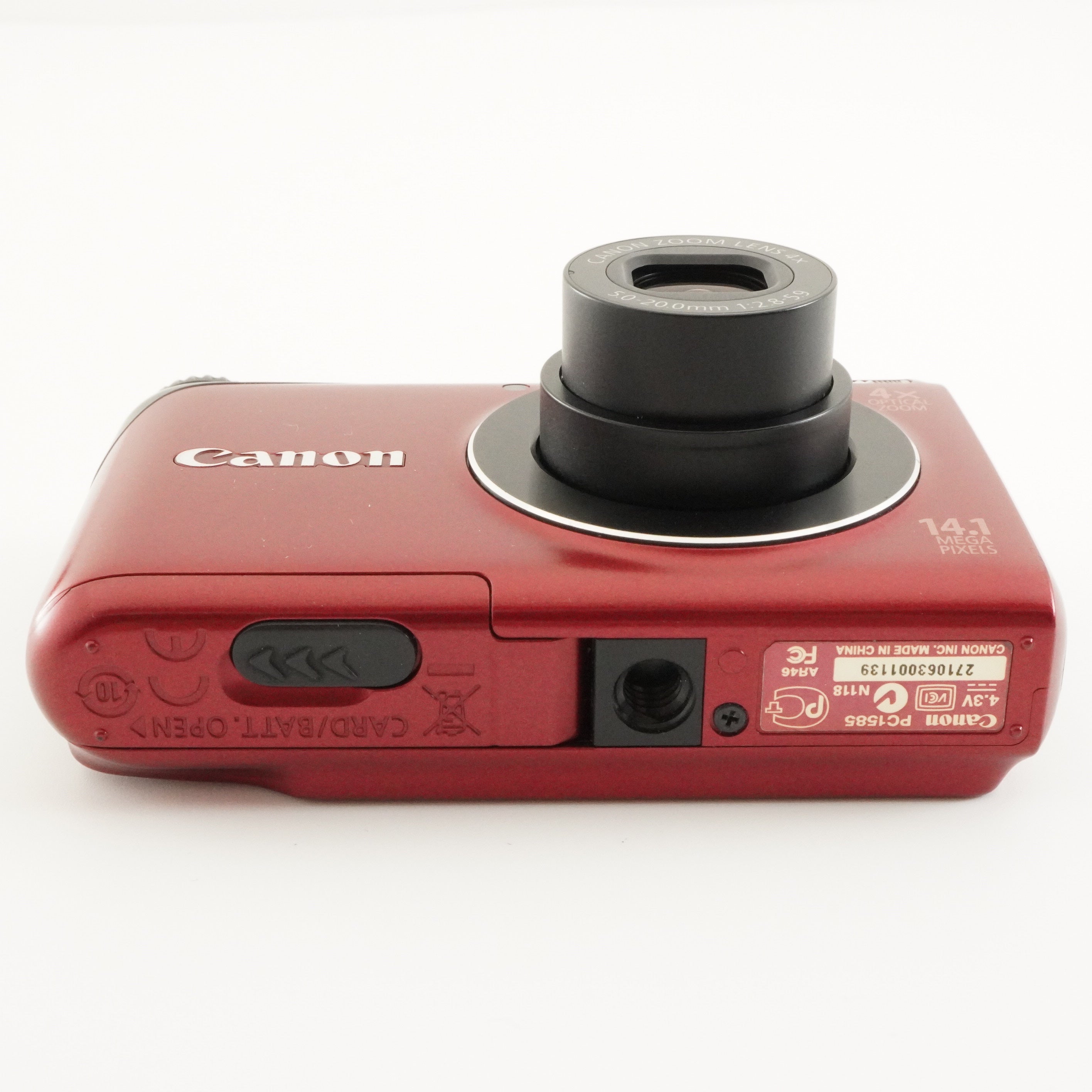 Canon PowerShot A2200 Red With 4GB SDHC Card Digital Camera