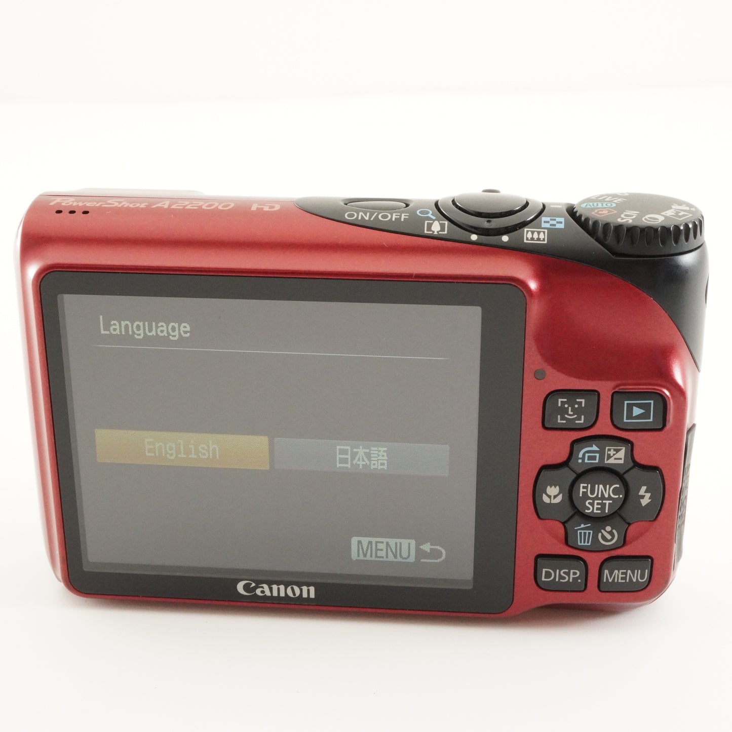 Canon PowerShot A2200 Red With 4GB SDHC Card Digital Camera from Japan #7313