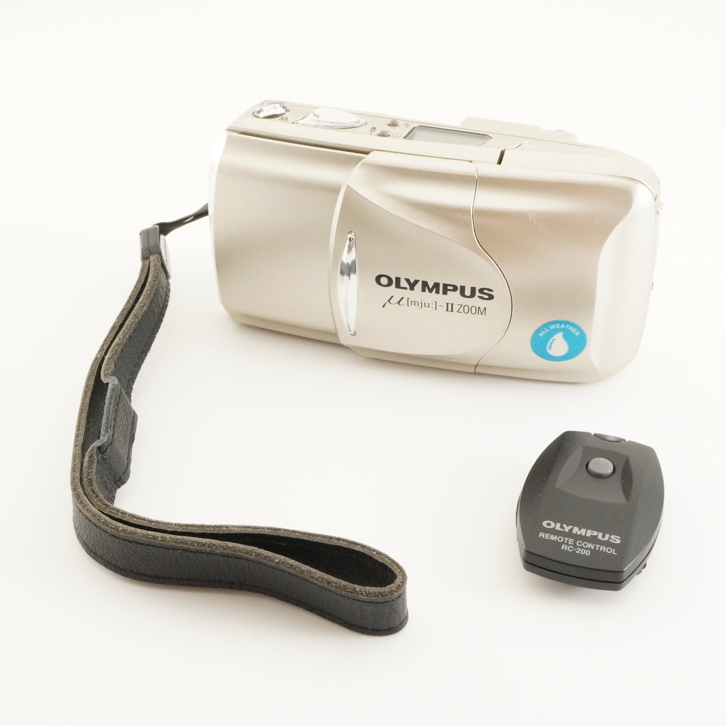 OLYMPUS mju II ZOOM [mju;] + RC-200 Point & Shoot Film Camera from Japan #7335
