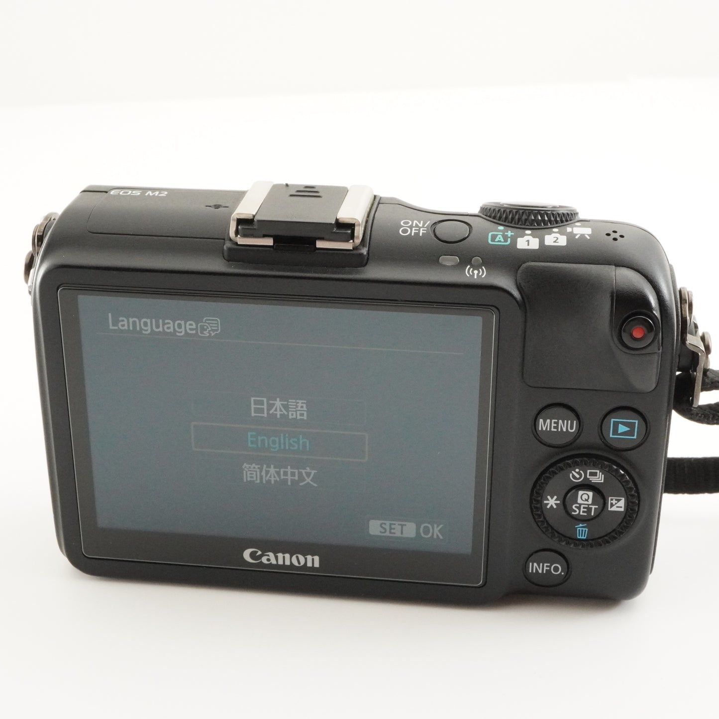 Canon EOS M2 Black + EF-M 18-55mm IS STM + Speedlite 90EX from Japan #5423
