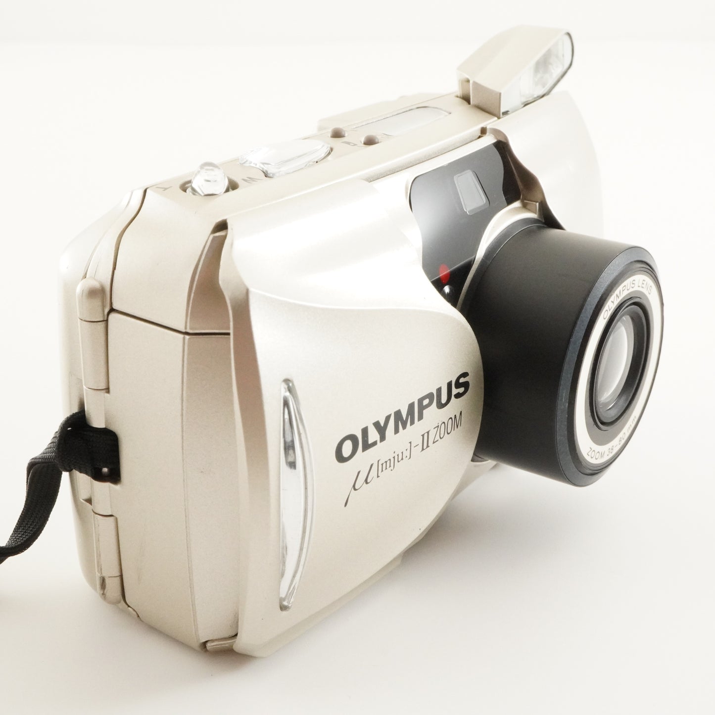 OLYMPUS mju II ZOOM [mju;] + RC-200 Point & Shoot Film Camera from Japan #7335
