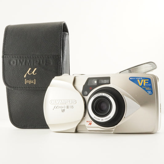 OLYMPUS mju II 115VF [mju:] With Case Point & Shoot Film Camera from Japan #7379