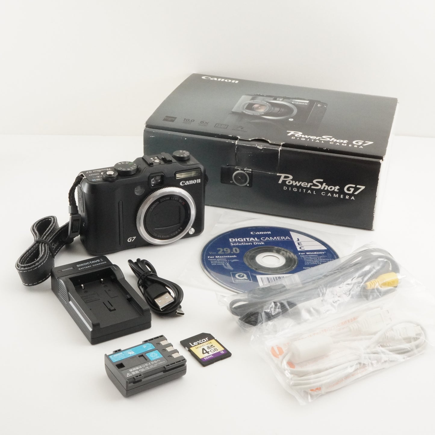 Canon PowerShot G7 In Box With 4GB SDHC Card Digital Camera from Japan #6113