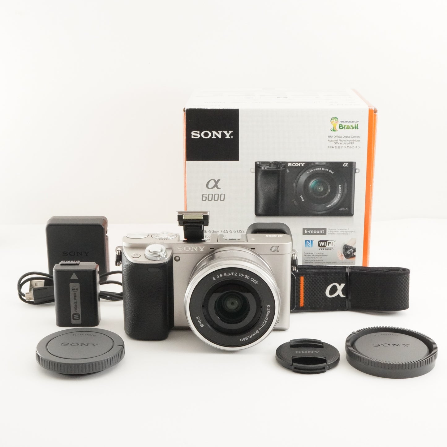 [11,783 Shots] SONY a6000 ILCE6000 Silver + E PZ 16-50mm In Box from Japan #5338