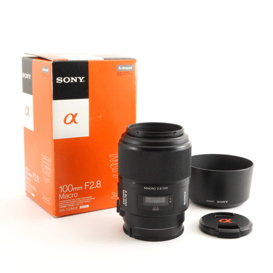 SONY 100mm F2.8 MACRO SAL100M28 In Box AF MACRO Lens from Japan #4379