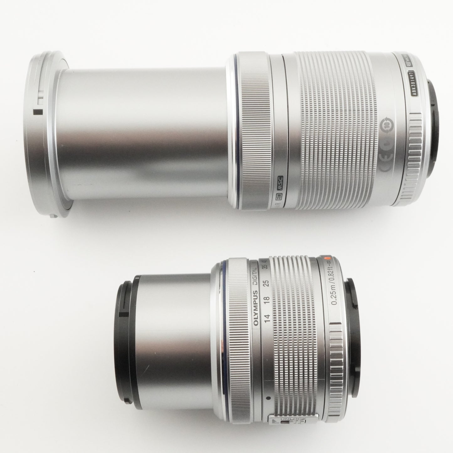 OLYMPUS PEN Lite E-PL5 Silver + M.ZUIKO 14-42mm + 40-150mm from Japan #4599