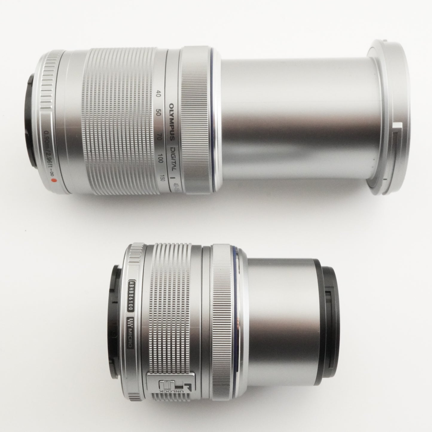 OLYMPUS PEN Lite E-PL5 Silver + M.ZUIKO 14-42mm + 40-150mm from Japan #4599