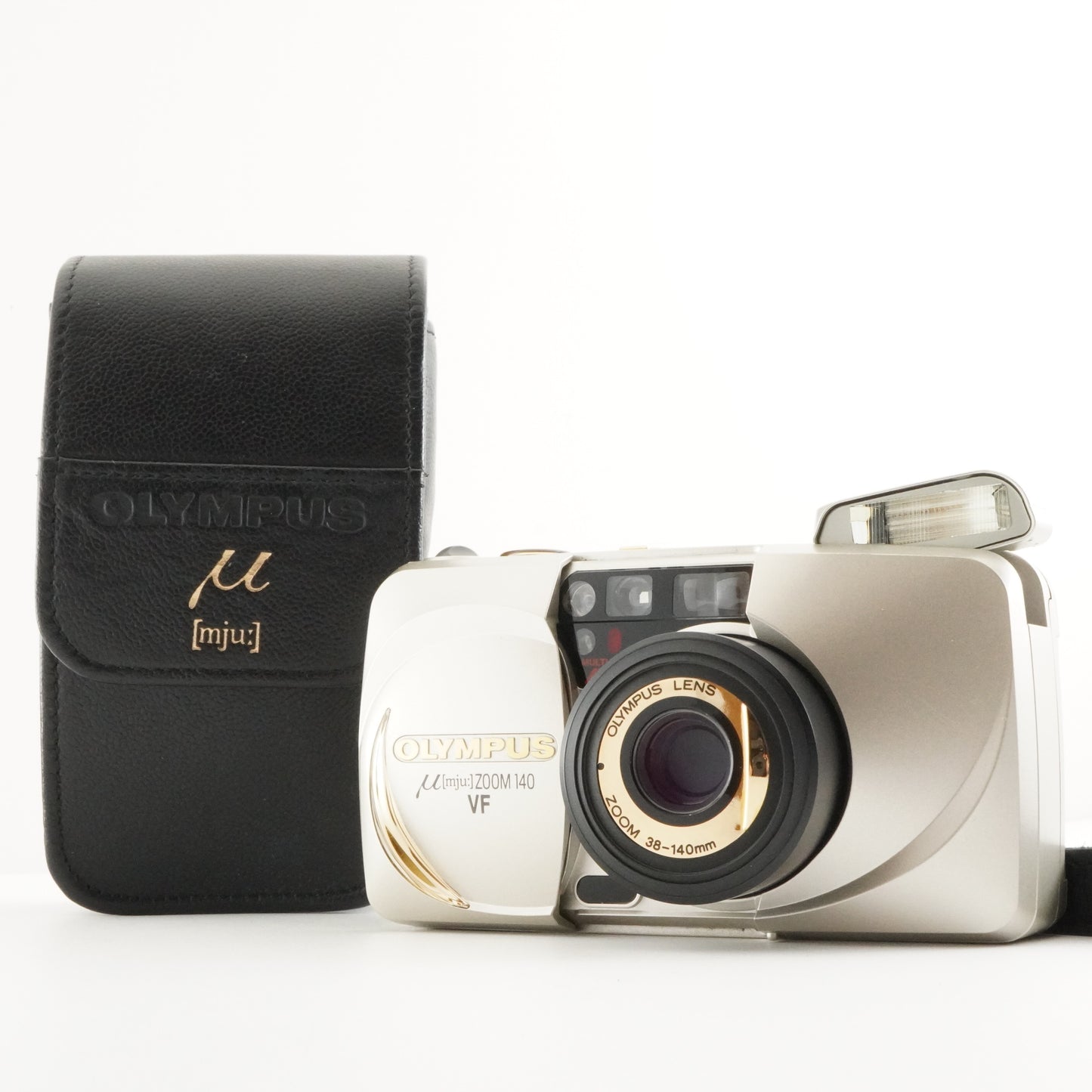 OLYMPUS mju [mju:] ZOOM 140 VF + Case Point & Shoot Film Camera from Japan #4238