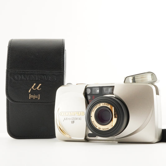 OLYMPUS mju [mju:] ZOOM 140 VF + Case Point & Shoot Film Camera from Japan #4238