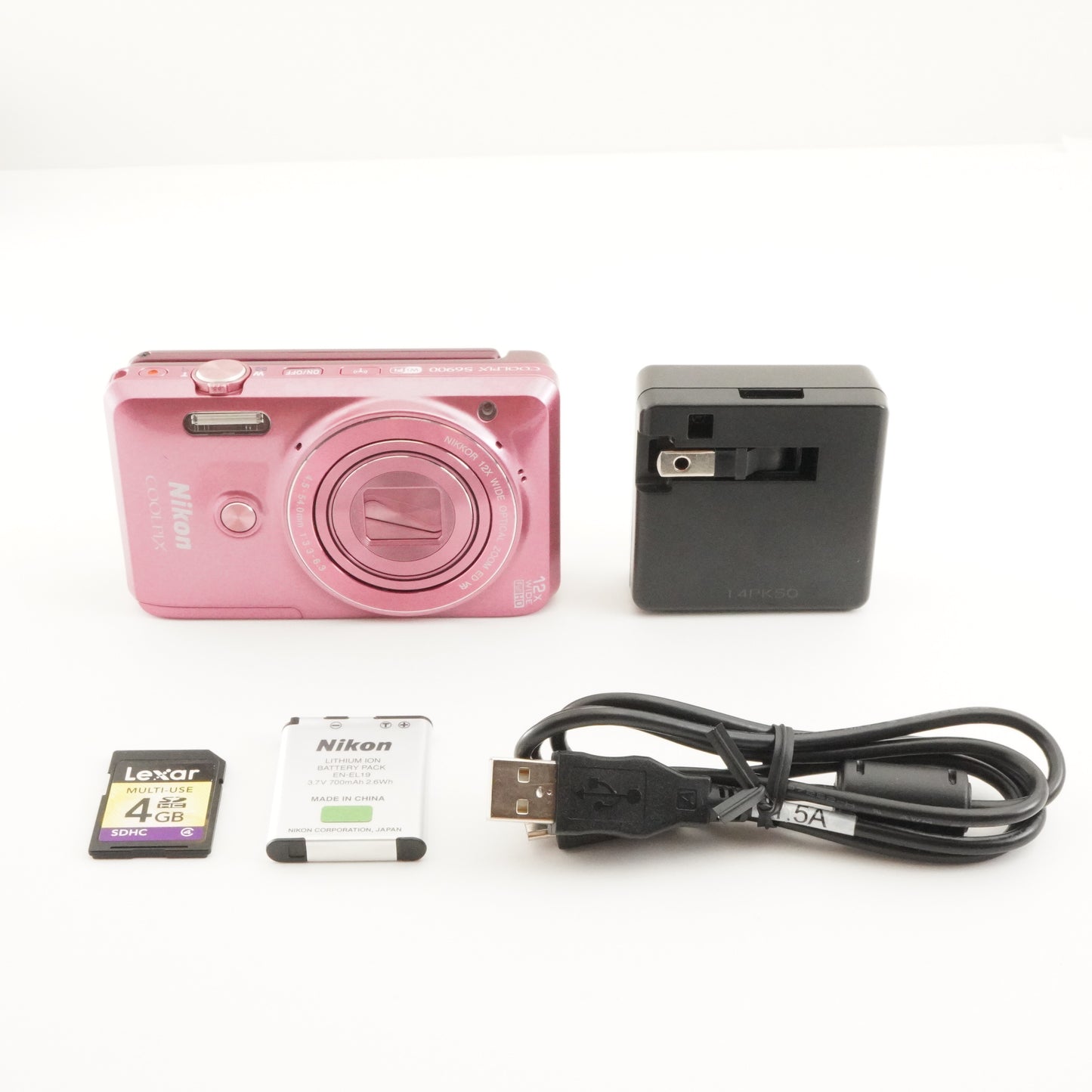 Nikon COOLPIX S6900 Pink With 4GB SDHC Card Digital Camera from Japan #6273