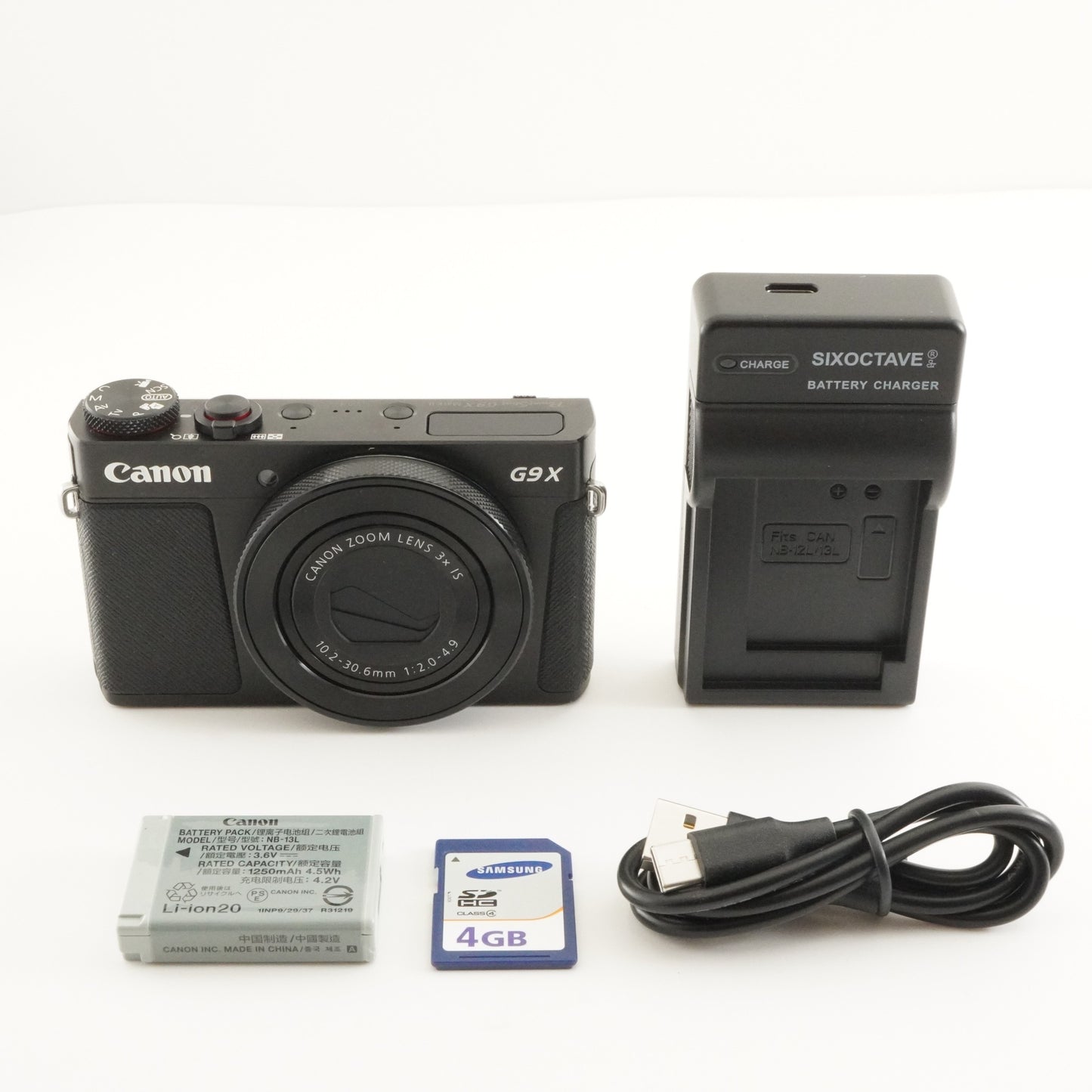 Canon PowerShot G9X Mark II Black +4GB SDHC Card Digital Camera from Japan #6947