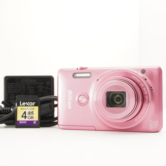 Nikon COOLPIX S6900 Pink With 4GB SDHC Card Digital Camera from Japan #6273