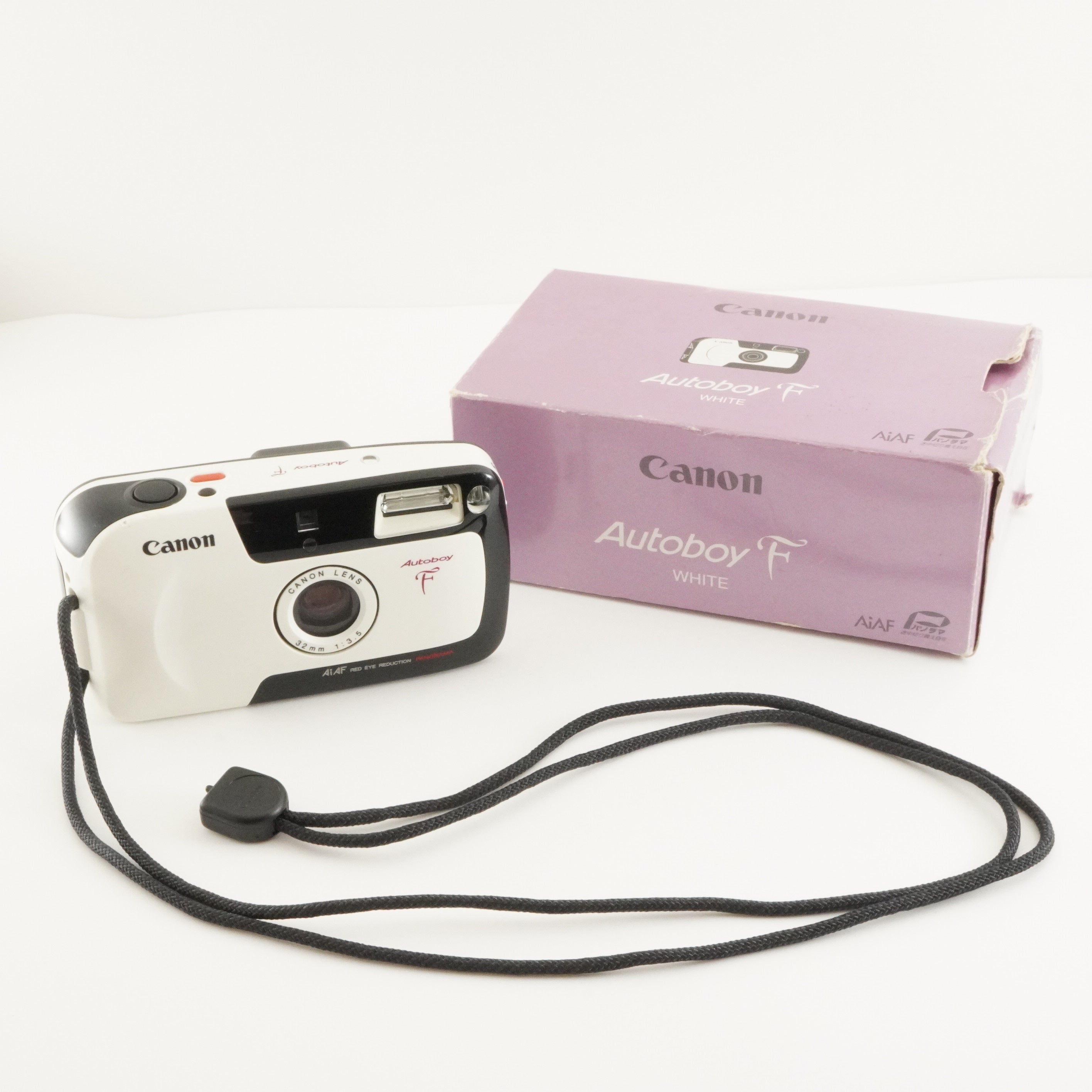 ★良品★Canon Autoboy F パンダ 32mm F3.5　#3402 Canon Autoboy F White Panda Color Point & Shoot Film Camera