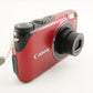 Canon PowerShot A2200 Red With 4GB SDHC Card Digital Camera from Japan #2839