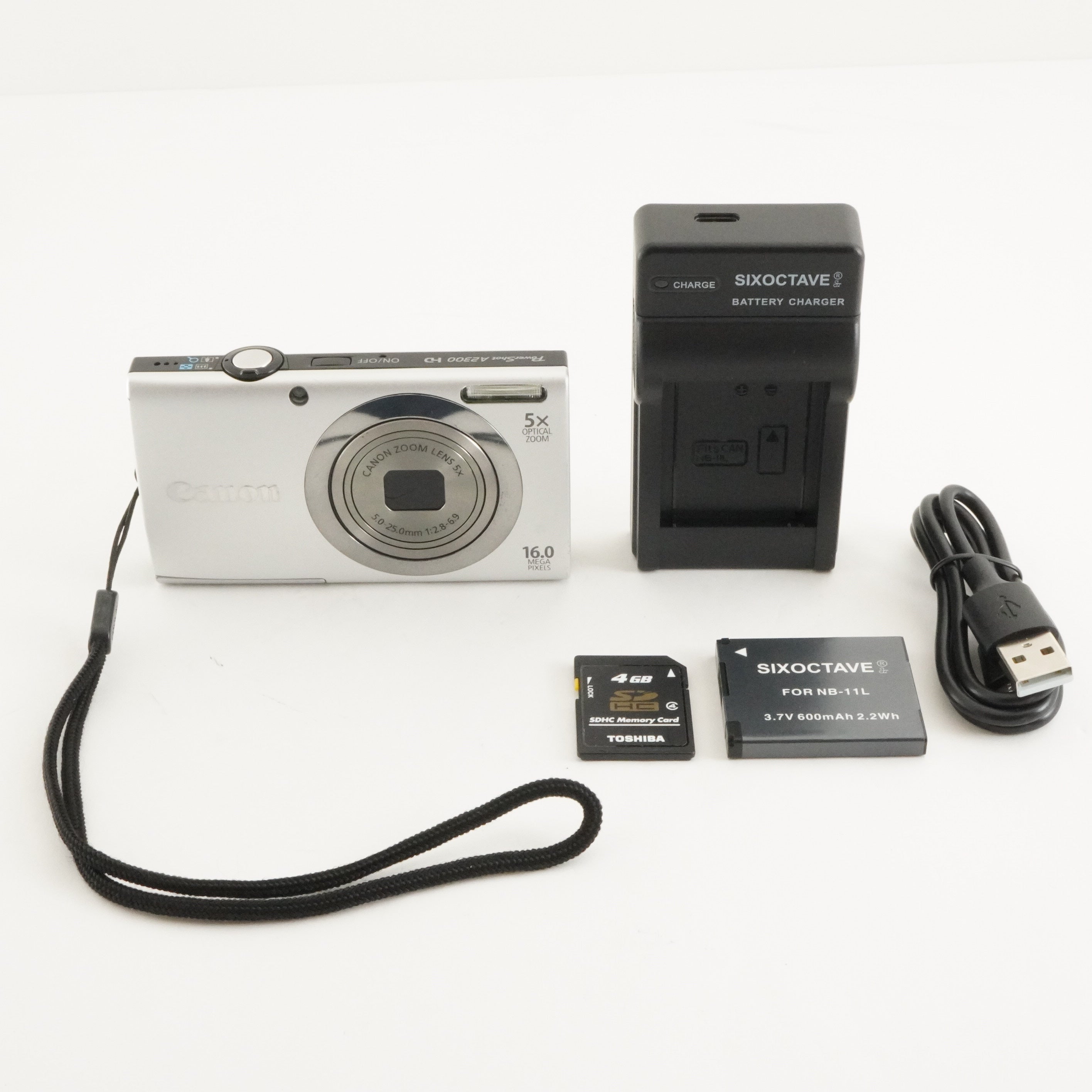 Canon PowerShot A2300 Silver With 4GB SDHC Card Digital Canon PowerShot A2300 Silver With 4GB SDHC Card Digital