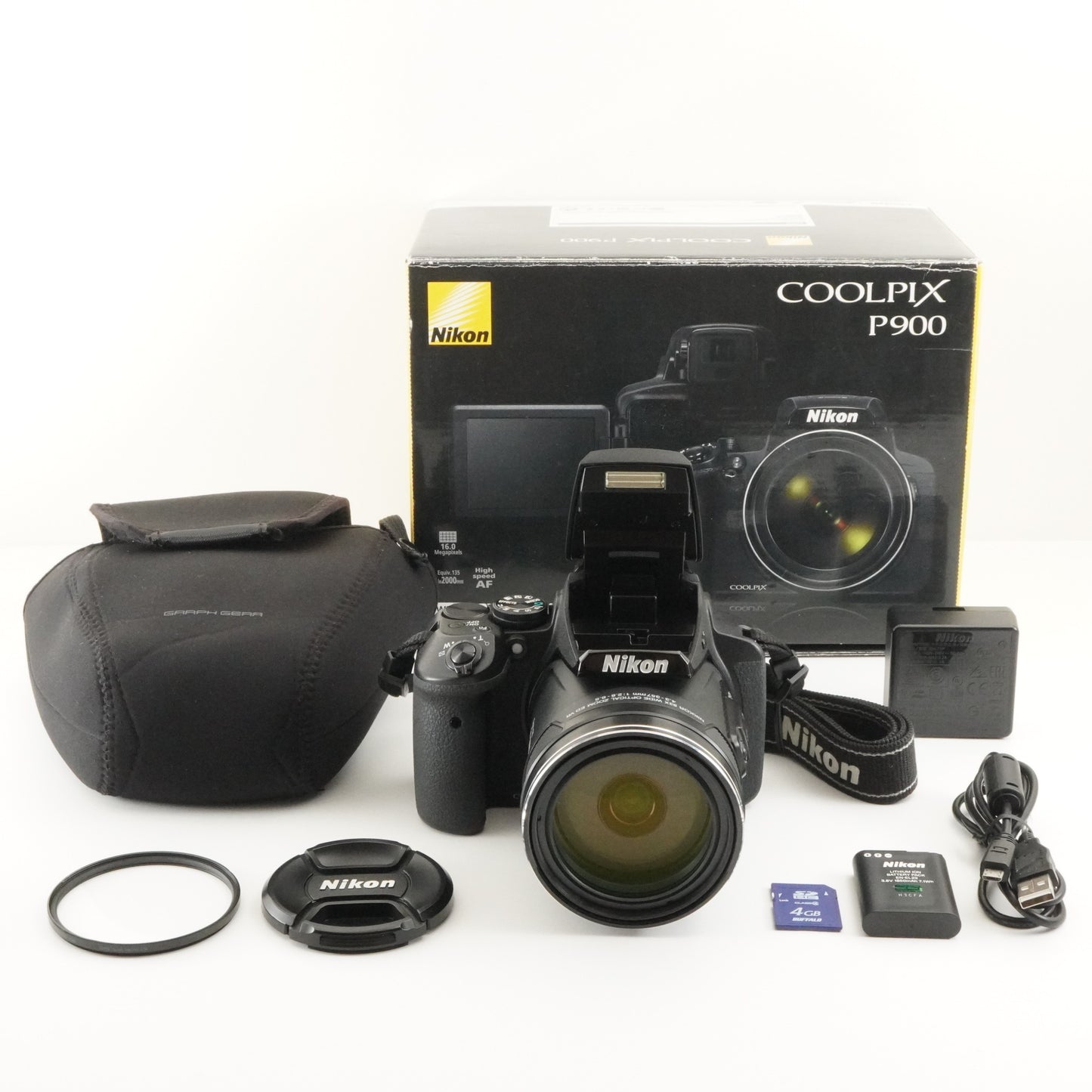 Nikon COOLPIX P900 In Box With 4GB SDHC Card Digital Camera from Japan #6258
