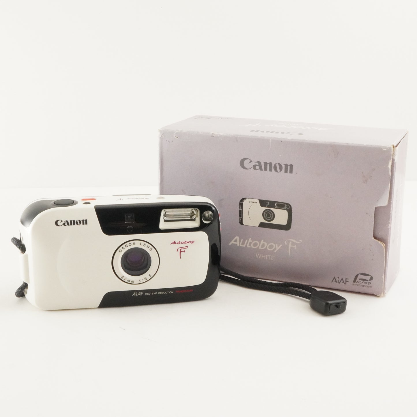 Canon Autoboy F White In Box Point & Shoot Film Camera from Japan #2843