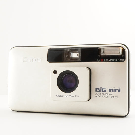 Konica BiG mini BM-201 Silver Point & Shoot Film Camera from Japan #4695