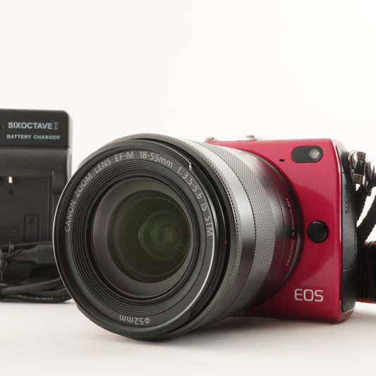 Canon EOS M2 Red + EF-M 18-55mm F3.5-5.6 IS STM Digital Camera from Japan #10565