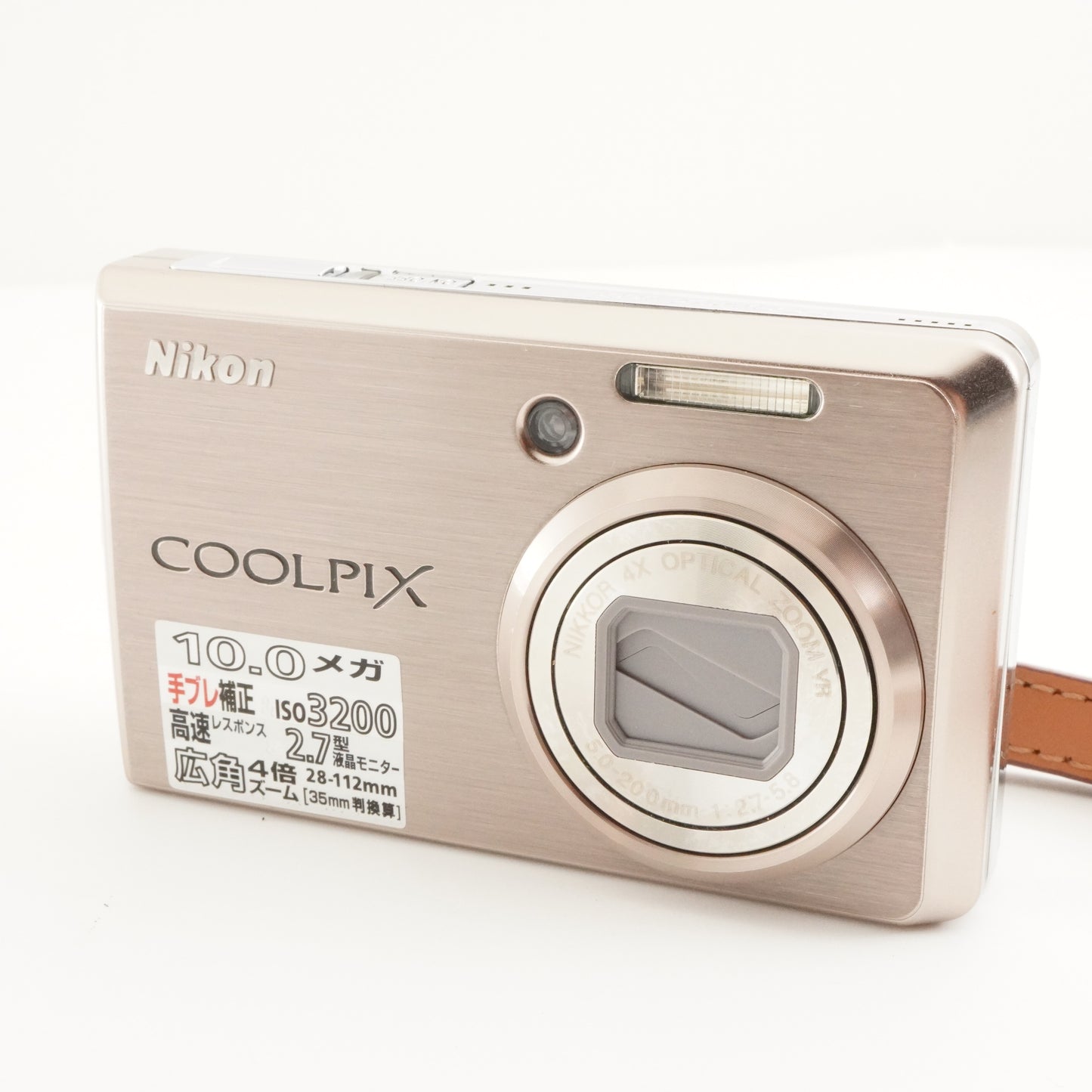 Nikon COOLPIX S600 Pink Gold In Box With 4GB SDHC Card from Japan #5863