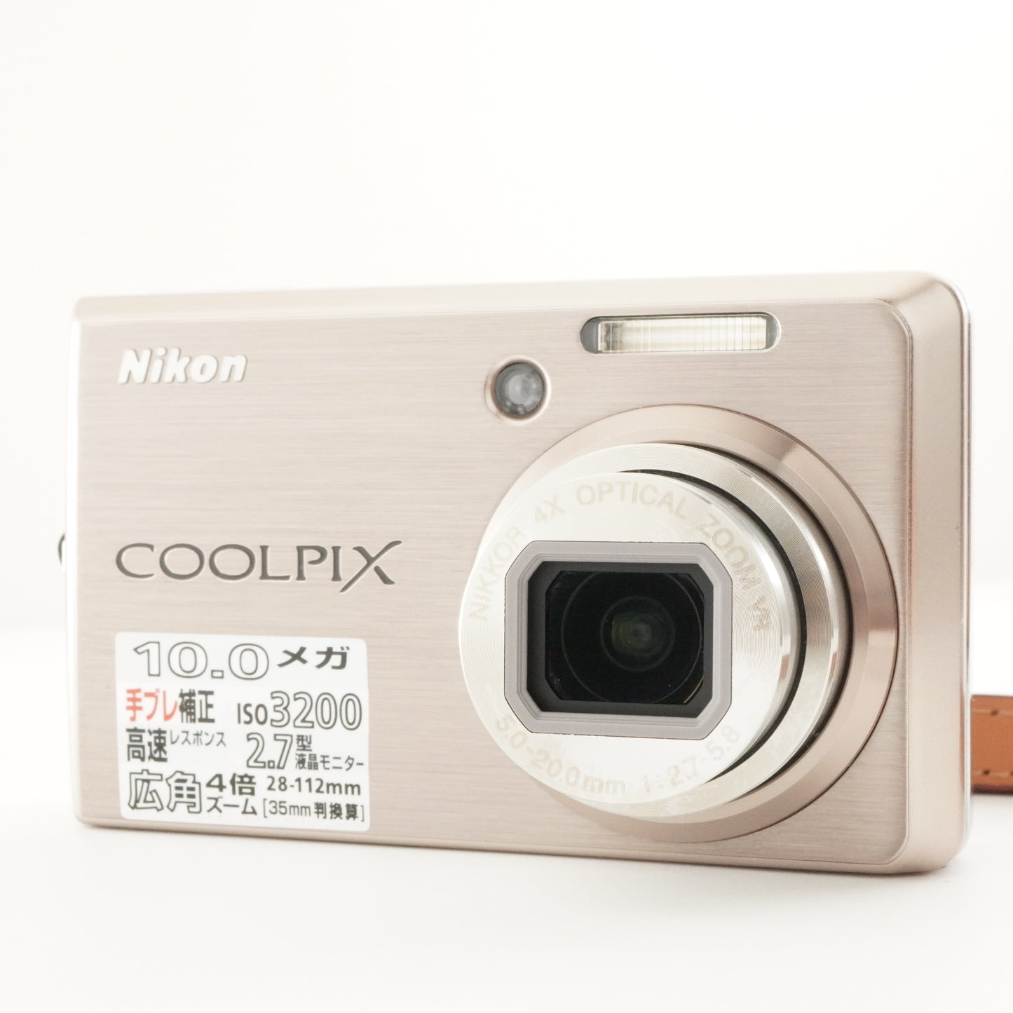 Nikon COOLPIX S600 Pink Gold In Box With 4GB SDHC Card from Japan #5863
