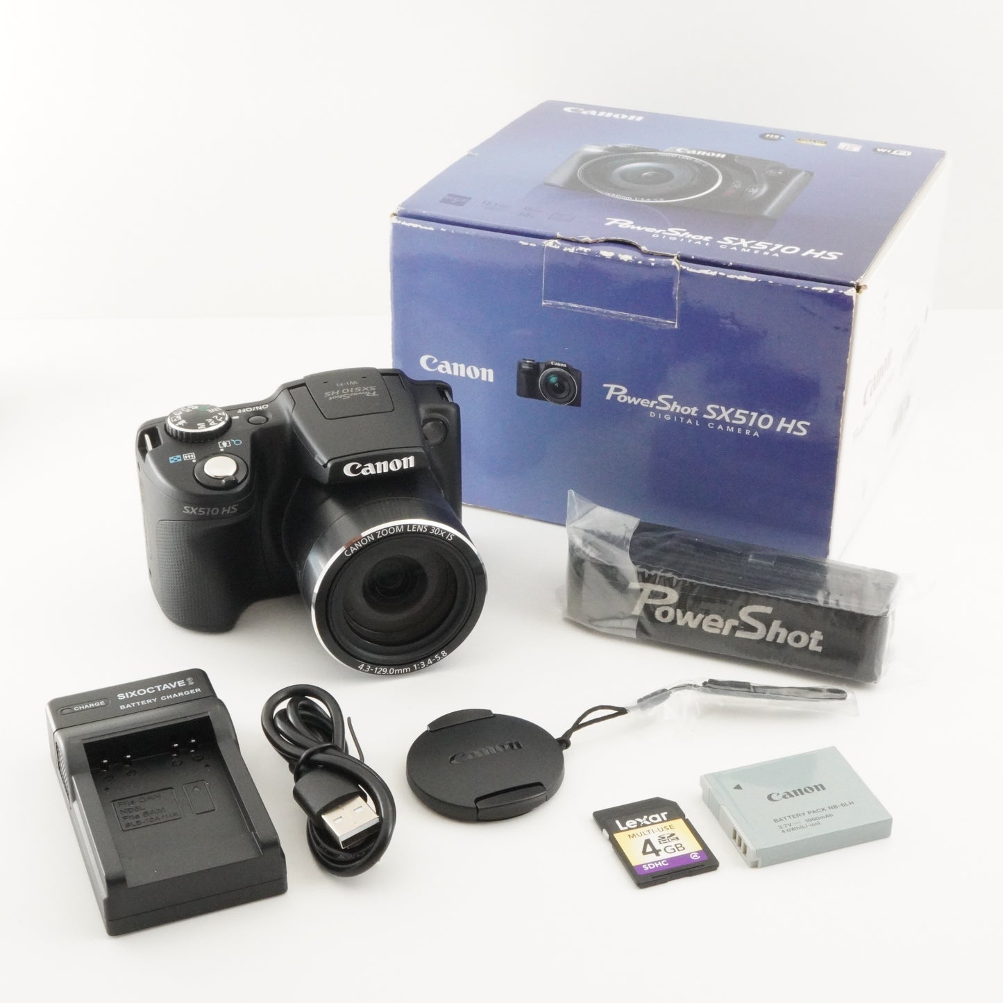 Canon PowerShot SX510 HS Black In Box With 4GB SDHC Card from Japan #5862