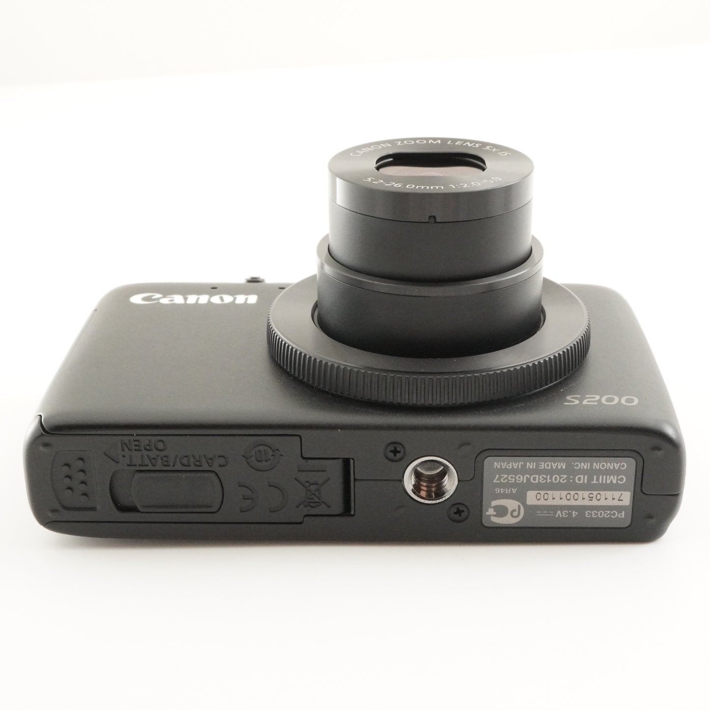 Canon PowerShot S200 Black With 4GB SDHC Card from Japan #5861
