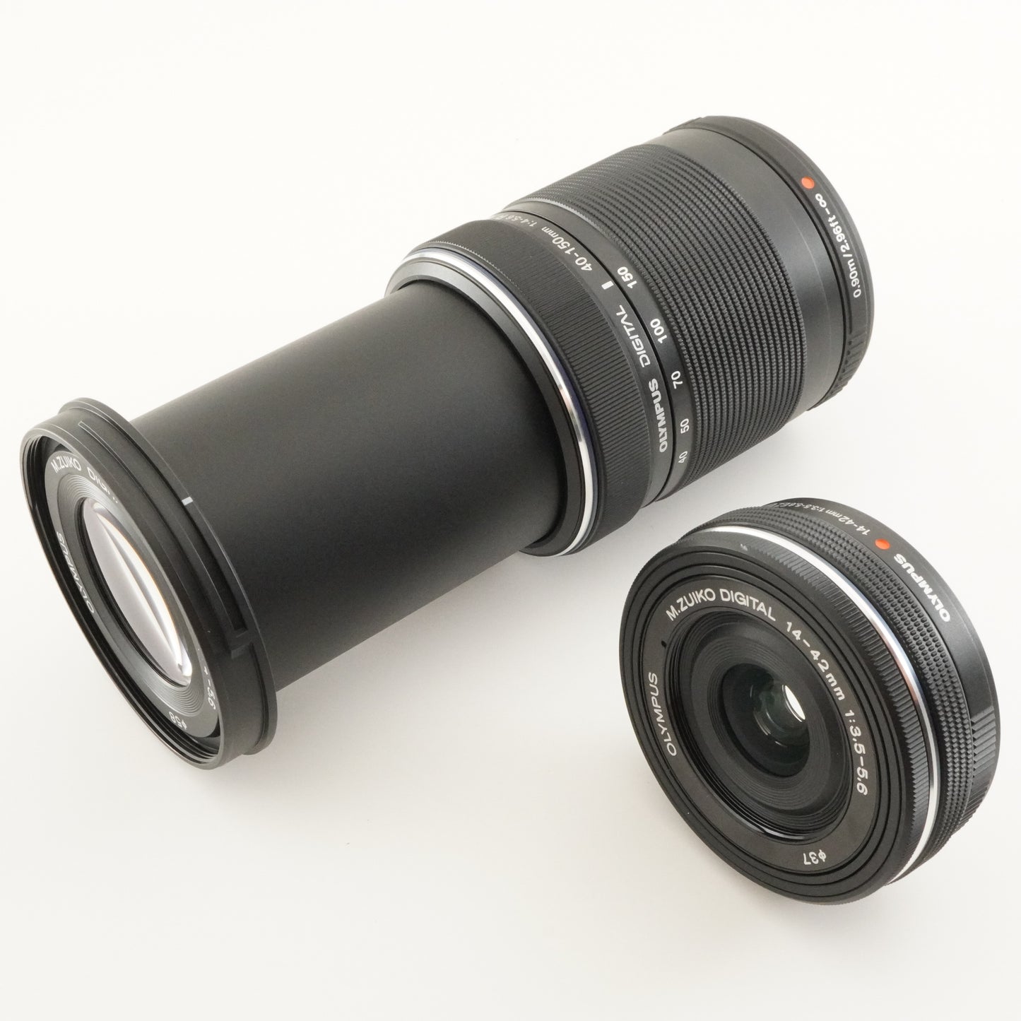 [Only 406 Shots] OLYMPUS PEN E-PL6 Black +14-42mm EZ +40-150mm from Japan #7500