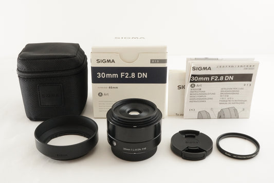 SIGMA 30mm F2.8 DN Art for Micro FourThirds Black In Box Lens from Japan #1320