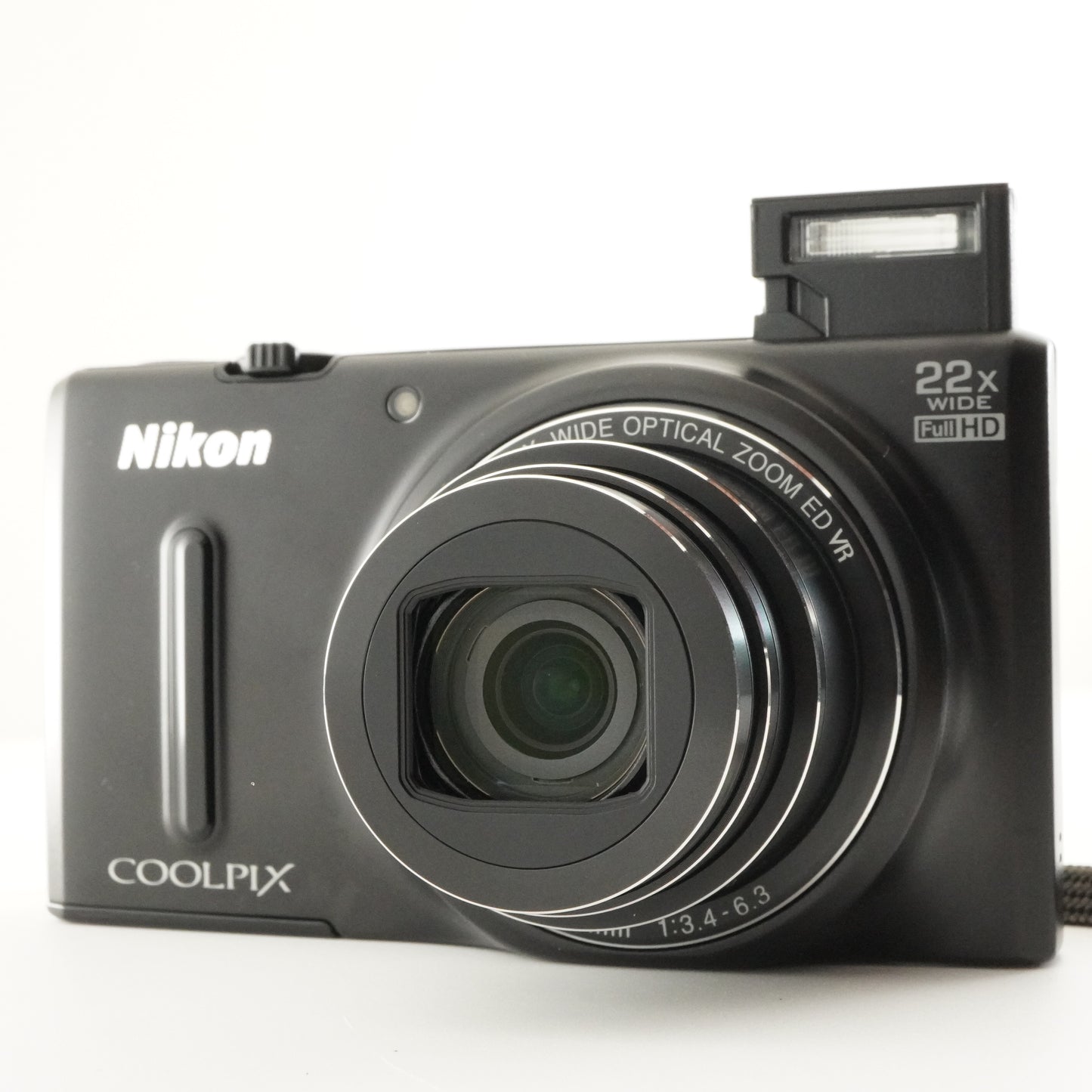 Nikon COOLPIX S9600 Black With 4GB SDHC Card Digital Camera from Japan #7564